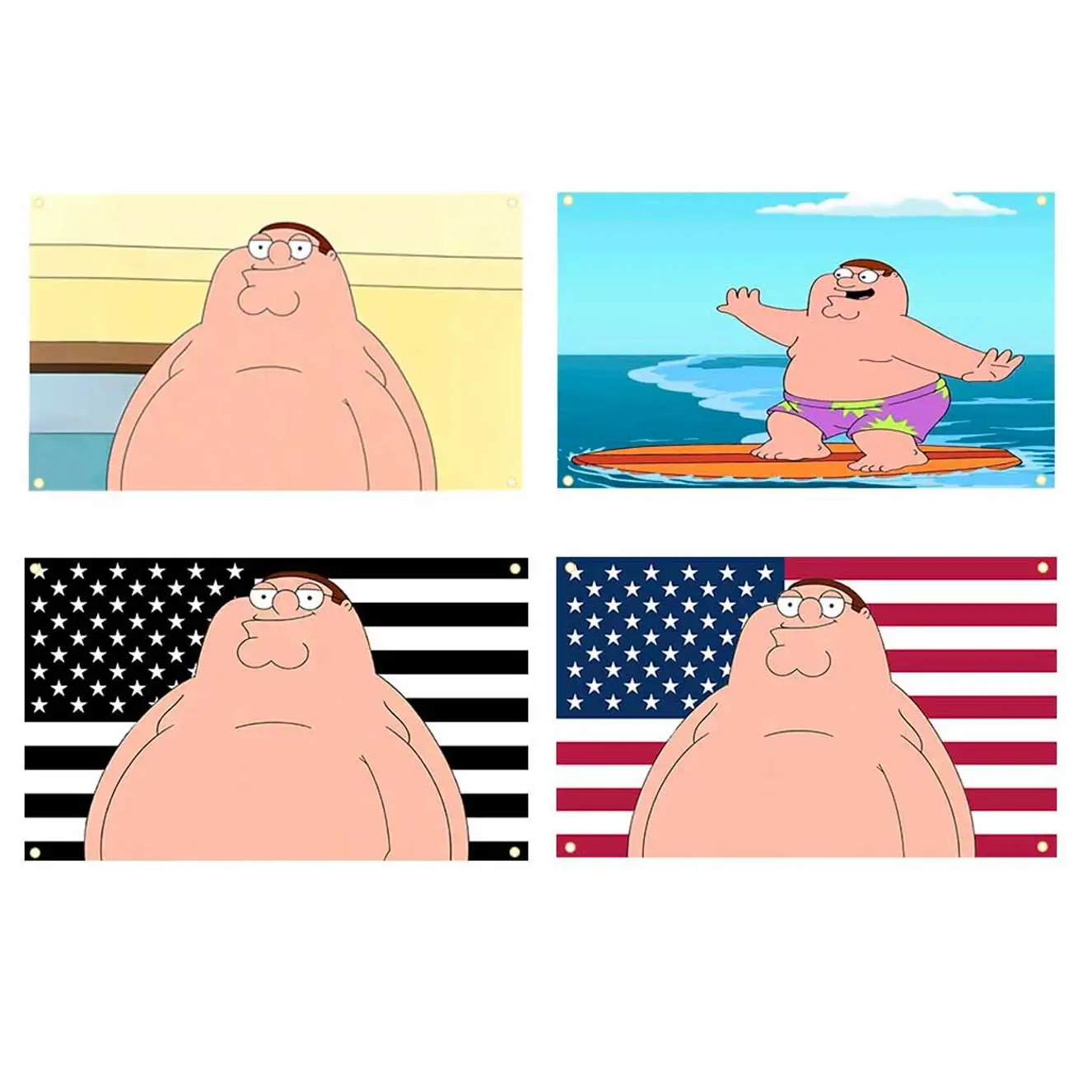 2x3fts 3x5fts 5x8ft Peter Griffin Cartoon Character Flag For Bedroom Home Outdoor Decor Tapestry Pink American Anime Banner