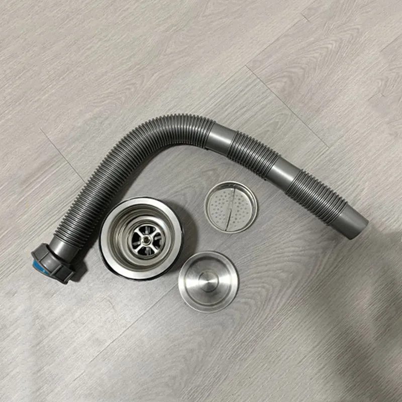 Easy To Install Stainless Steel Drainer Plumbing Kitchen Wash Basin Anti-blocking Anti-odor Drainage Pipe Bathroom Accessories