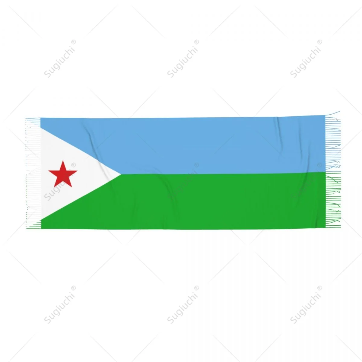 Djibouti Flag Djiboutis Scarf Pashmina Warm Scarves Shawl Wrap Hijab Spring Winter Multifunction Unisex