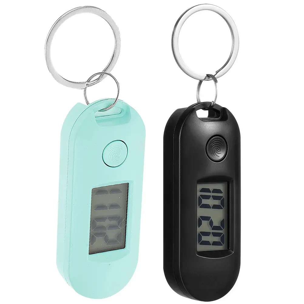 2Pcs Electronic Keychain Watches Plastic Pocket Watch Clip on Hanging Digital Watches for Students Exam Study Digital Watch