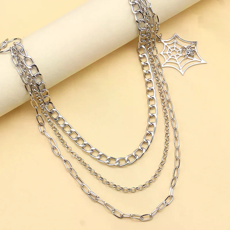 Fashion Punk Metal Pants Chain Hip Hop Waist Chain Spider Web Pendant Jeans Chain For Men Women Accessories Gifts view 5