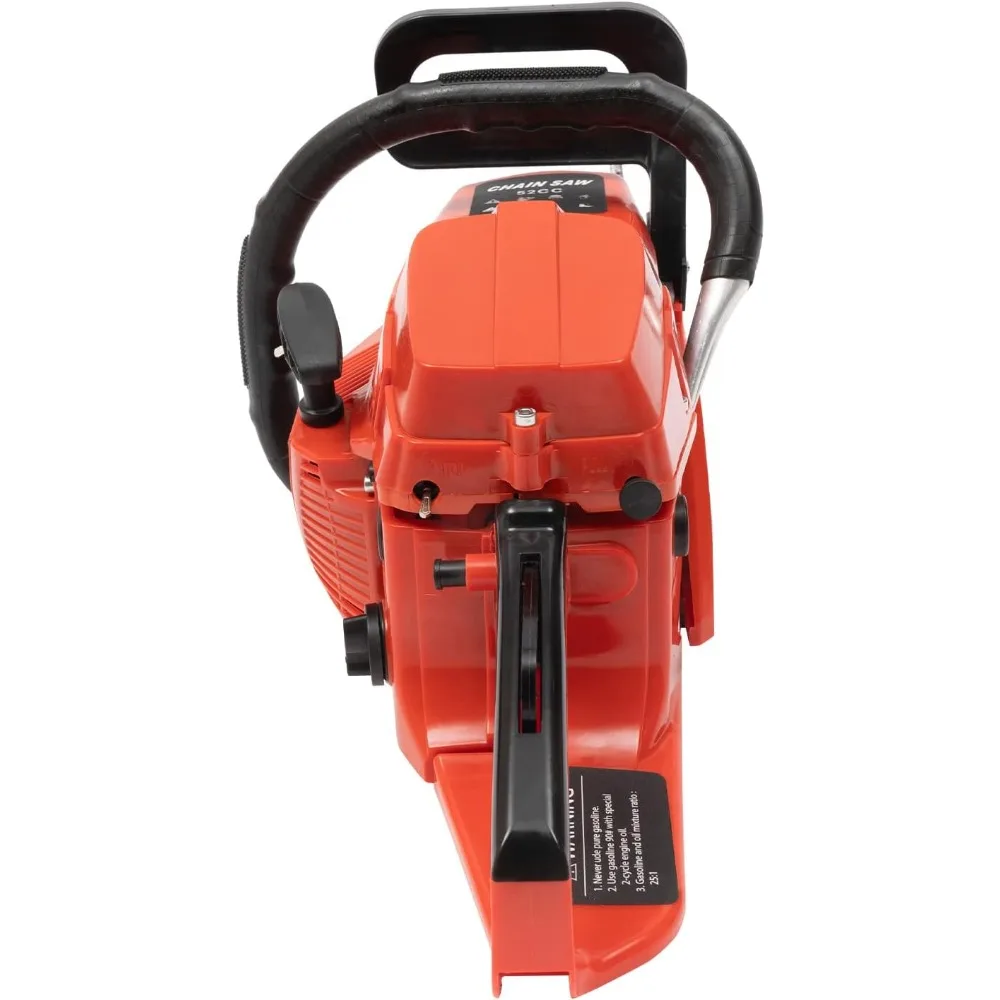 52CC 2-Cycle Gas Powered Chainsaw 20 inch 2.95HP Handles&Multi-Angle Cutting Handheld Chainsaws for Wood Cutting Gardening