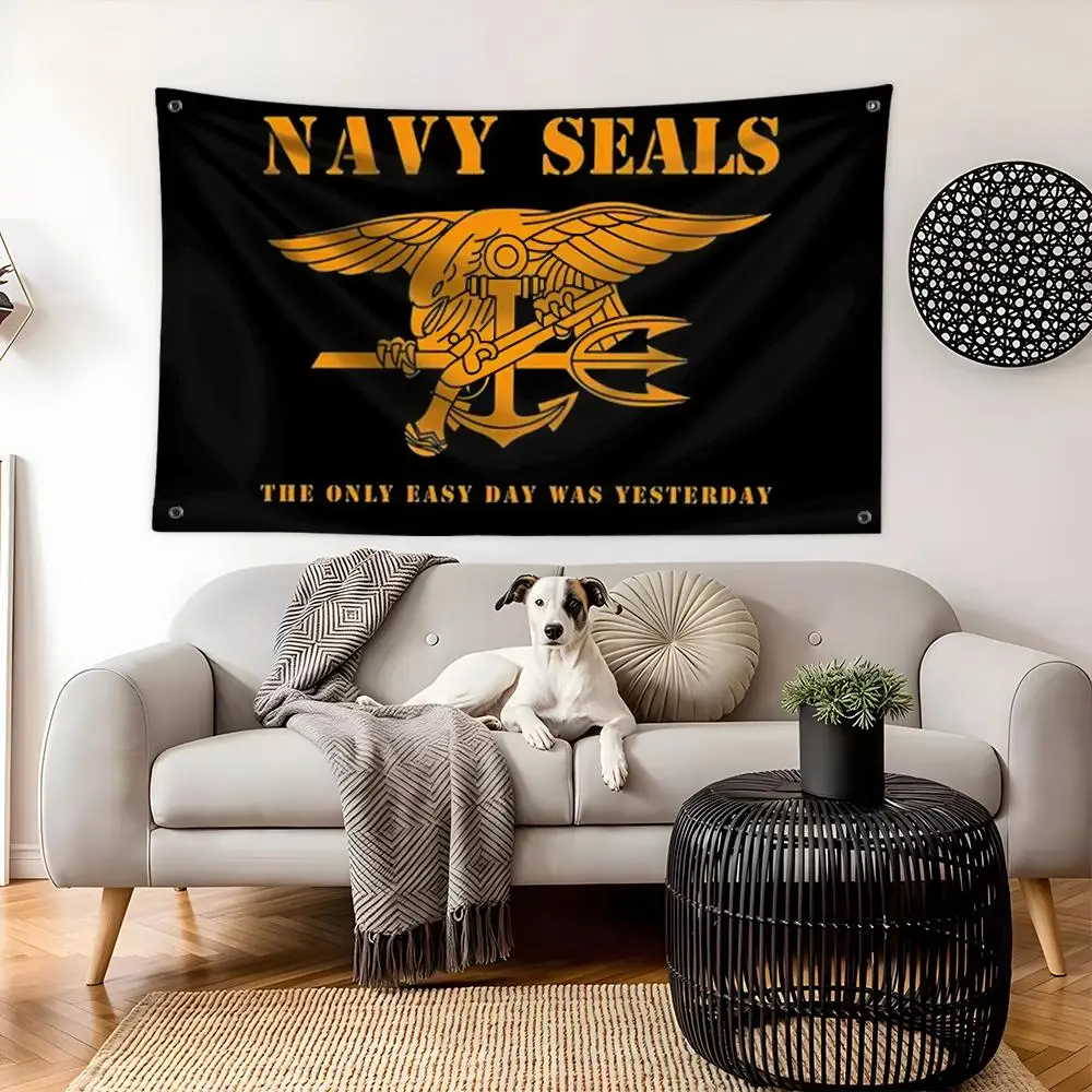 U.S. Navy SEALs Flags Custom Camping Outdoor Garden room Bedroom Decor Party Backdrops Wall Art Family Gifts