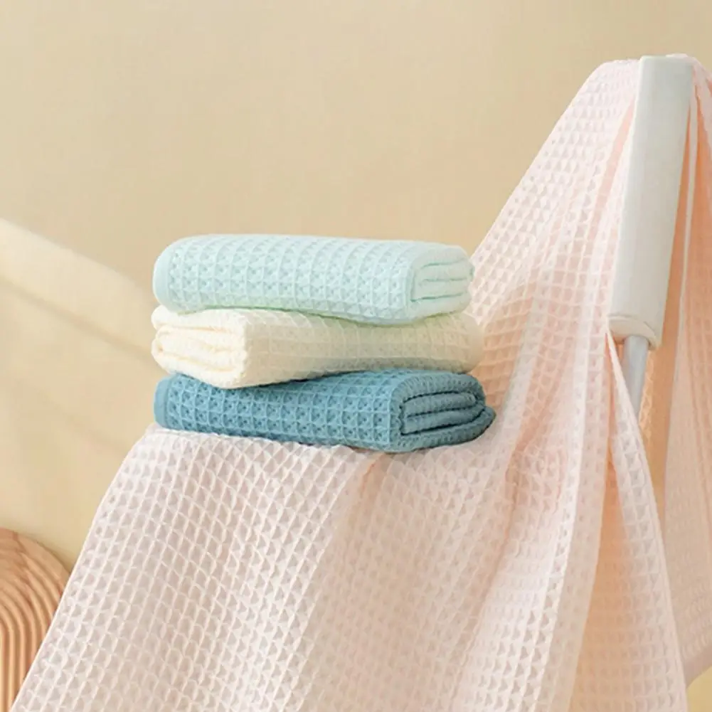 Quick Dry Hotel Bath Towel Soft Cotton Shower Towel Cotton Waffle Bath Towel Absorbent Quick Dry Shower Soft Thickened for Home