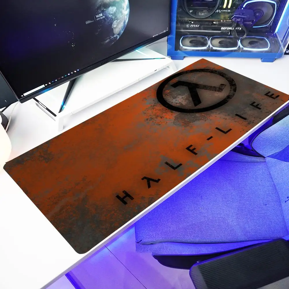 

Коврик для мыши Half Life, геймерский стол, настольный игровой коврик для офисной работы, нескользящий коврик для мыши для ноутбука, ПК, настольные аксессуары, геймерский коврик, настольный коврик, игровой коврик