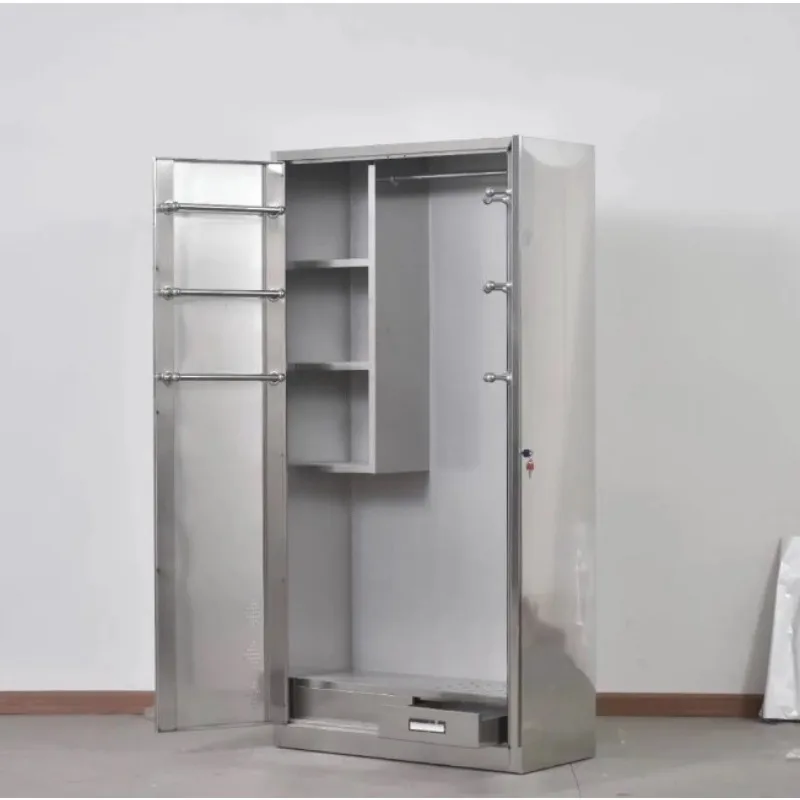 

Stainless steel cleaning cabinet school factory cleaning hygiene cleaning cabinet household storage mop broom storage cabinet