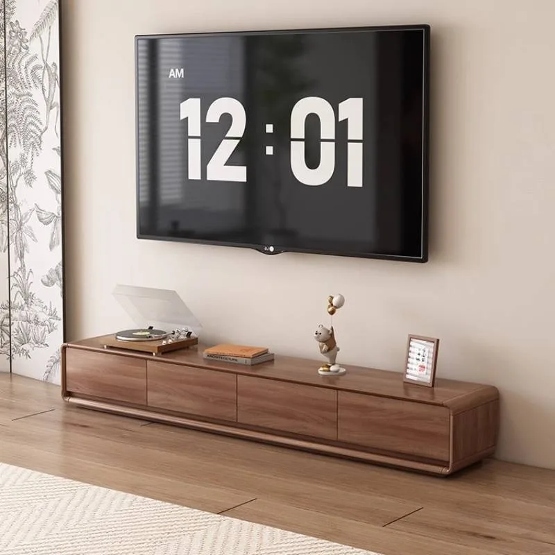 

Wooden Living Room Tv Stand Brown Kids Simple Floor Lowboard Tv Stand Bedroom Designer Walnut Szafka Pod Telewizor Funiture
