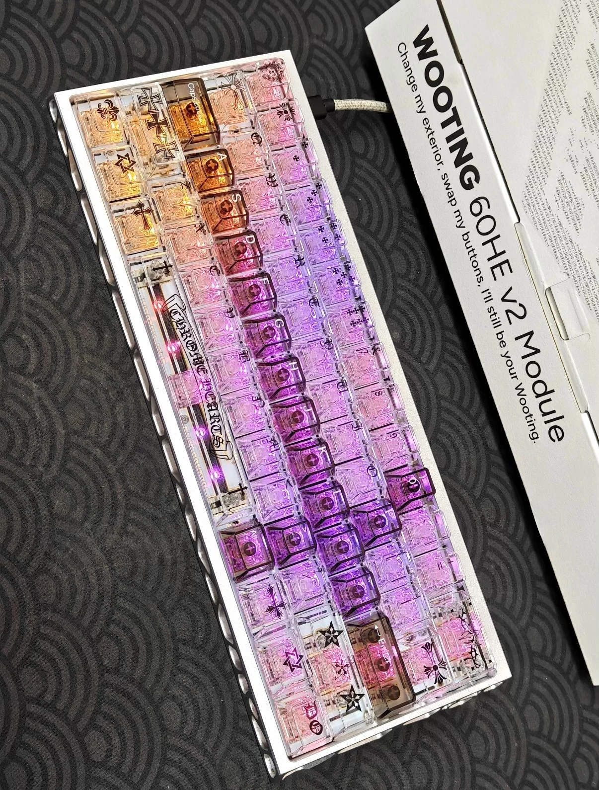 Custom Aluminum Shell Full Mod Custom Keyboard Set, Premium Modified Mechanical Keyboard Kit with High-End Aviator Cable Gift