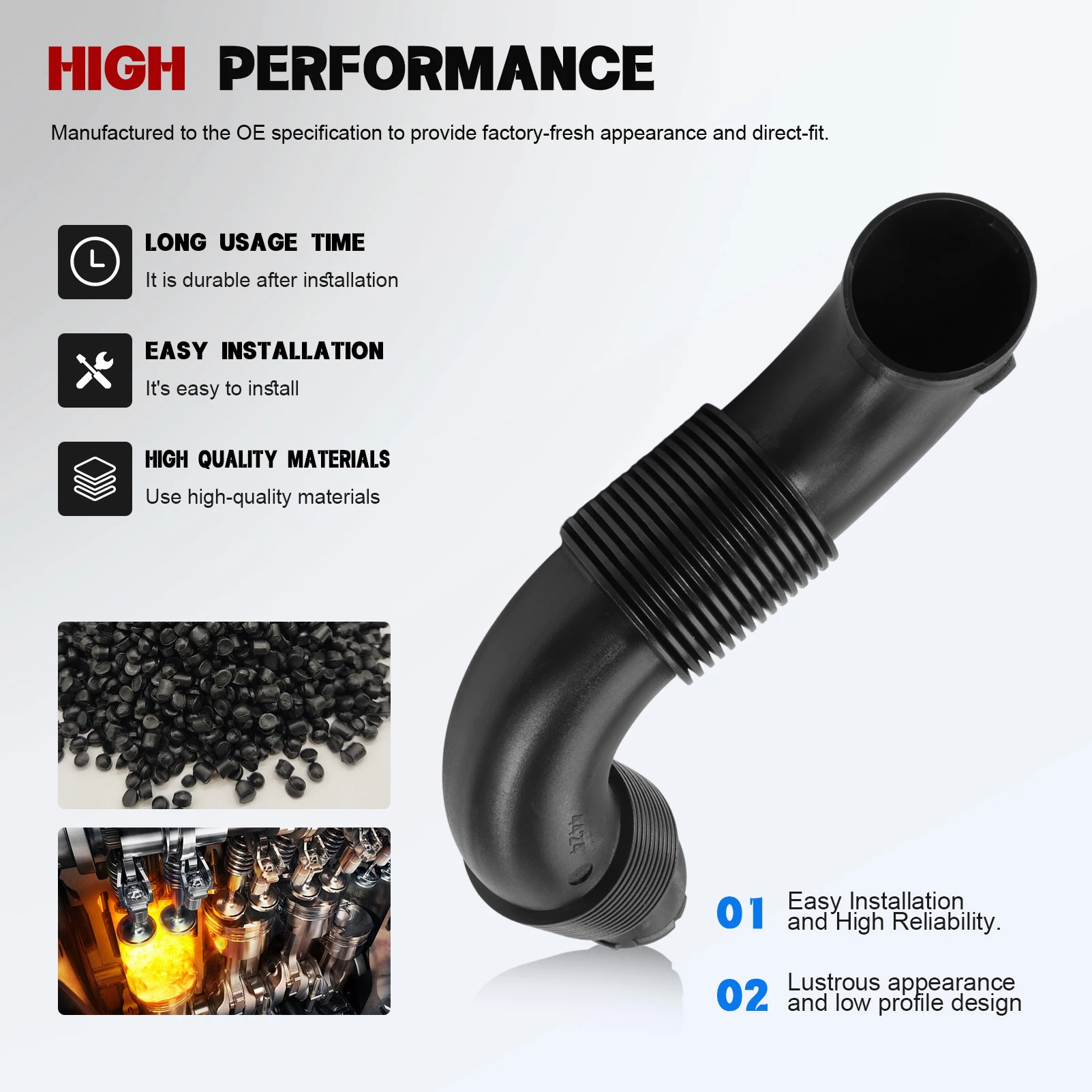 

13712754424 Воздухозаборная труба Шланг воздухозаборника для MINI R55 R56 R57 R58 R59 Воздушная труба интеркулера