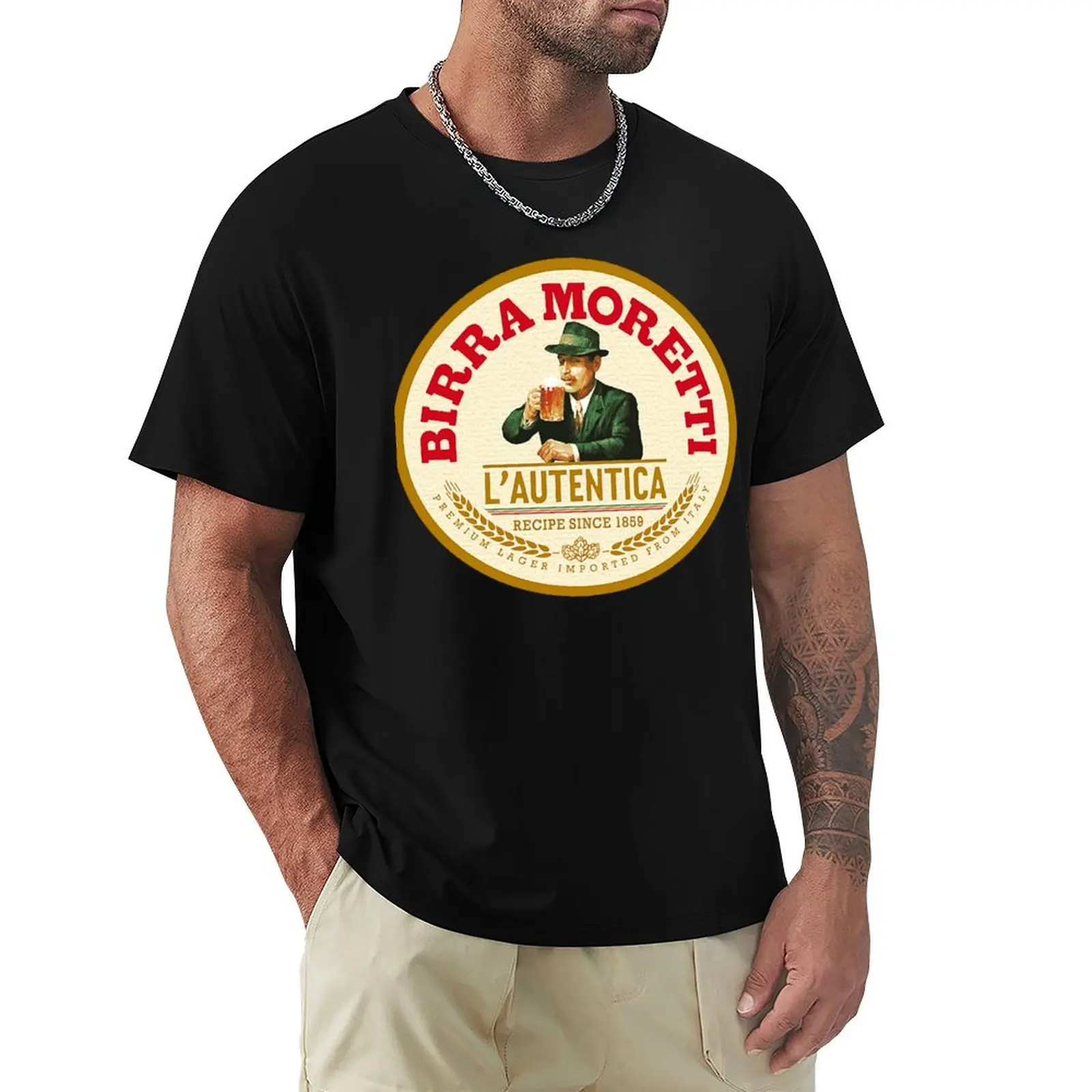 Vintage - Birra Moretti Design T-Shirt Lightweight Hiking T-Shirt