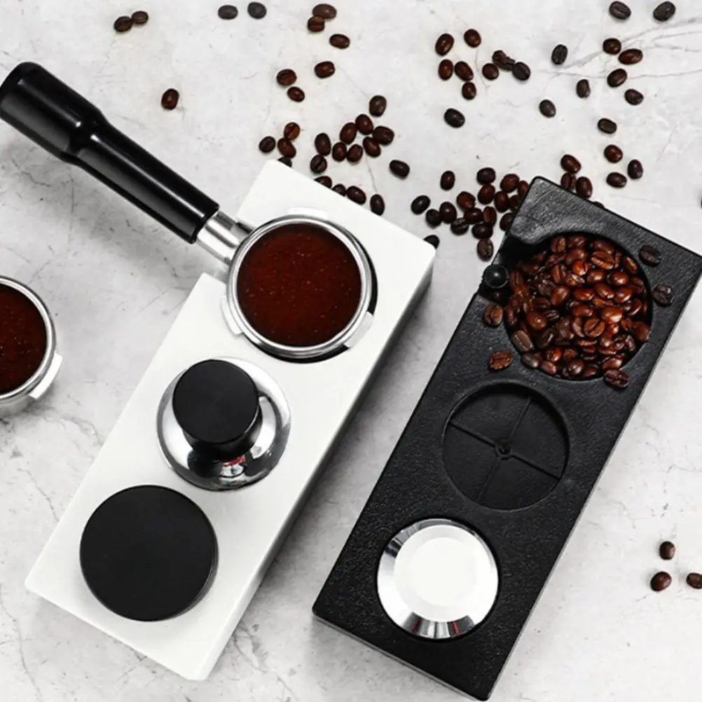 Desktop Tamper Stand Solid Construction Coffee Tamper Holder with Slot Design for Secure Handle Placement Espresso Tamping