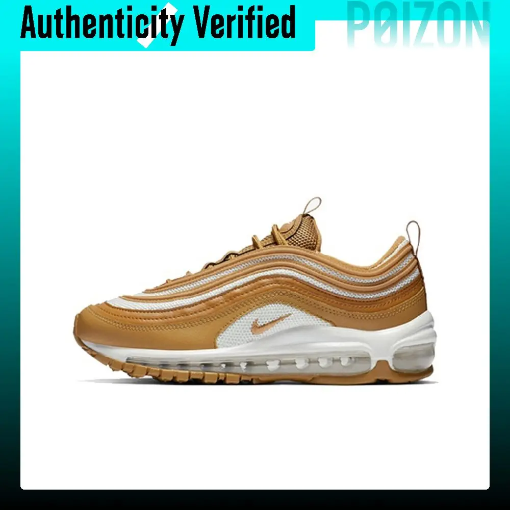 Nike Air Max 97 Cushioning Low top Running Shoes Women's Earth Yellow 921733-702