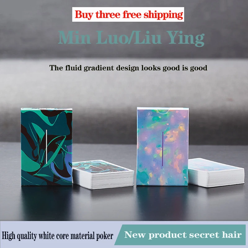 

Игральные карты для покера Min Luo Liuying, креативный дизайн, колода карт для покера с белым сердечником, утолщенная настольная игра, игры для путешествий