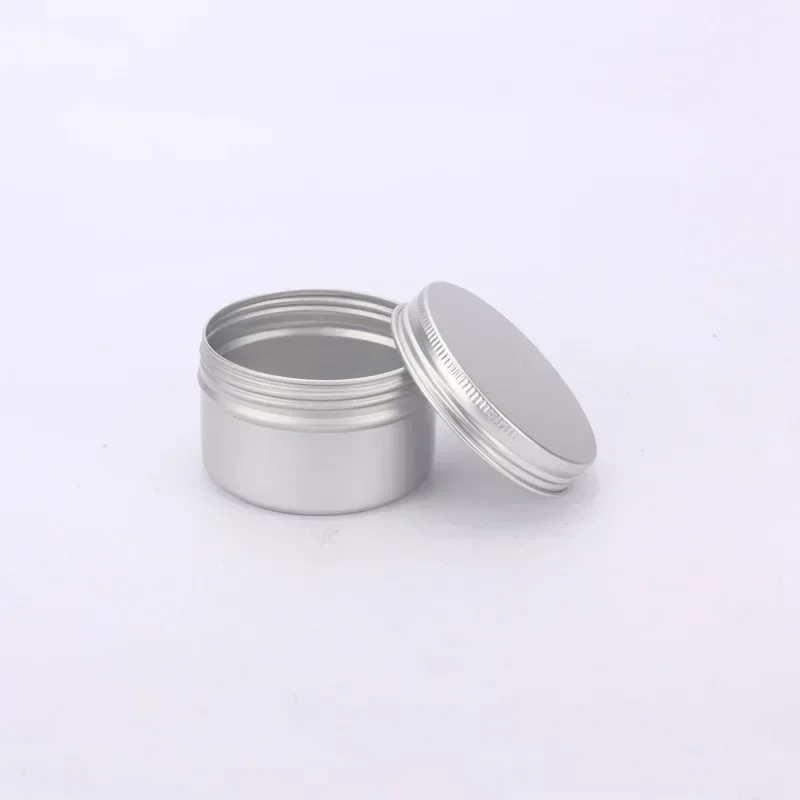 Tarro de aluminio para cosméticos, recipiente redondo con tapa para té, tarros de vela, organizador de maquillaje y crema facial, 120ml, 6/12/18/24/48 piezas