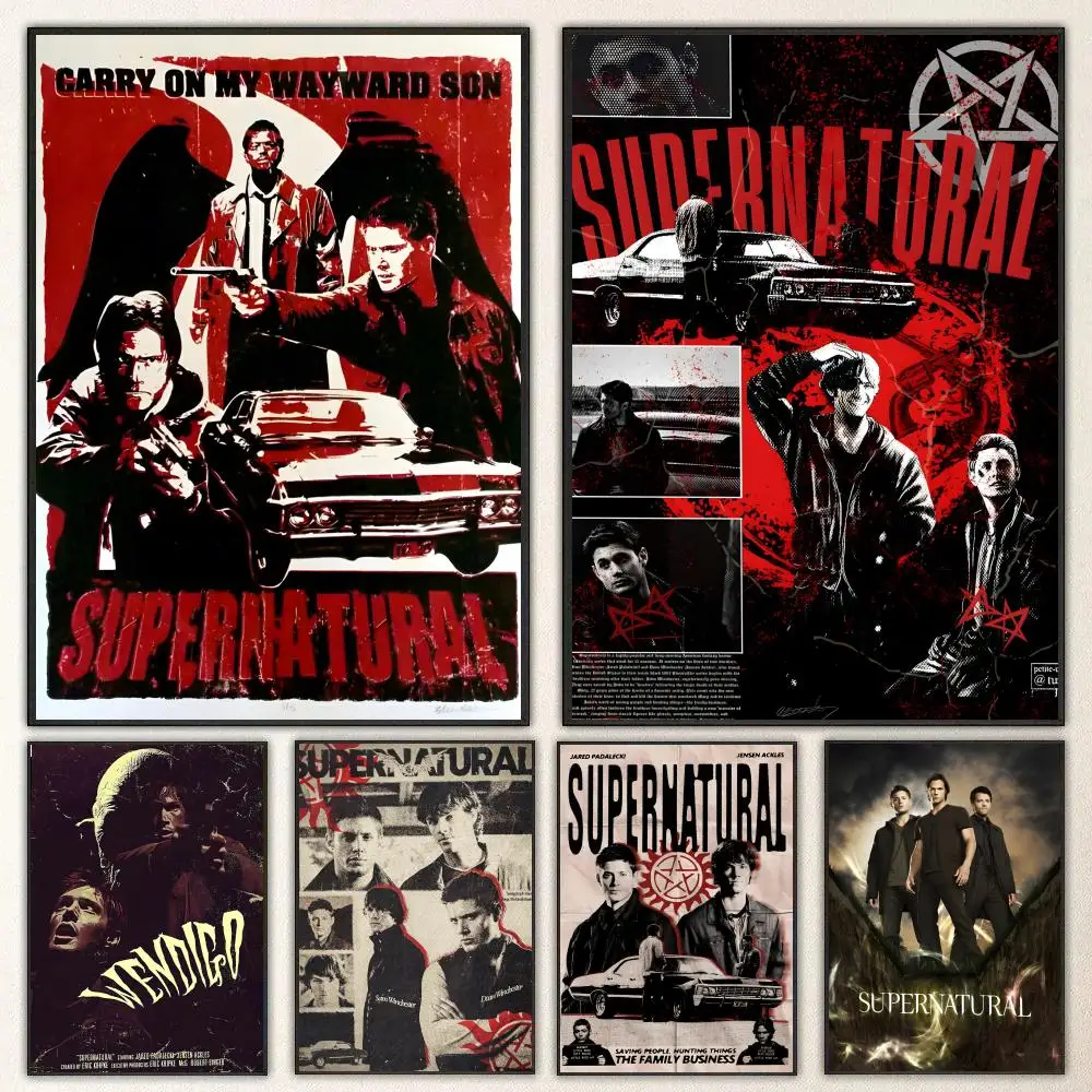 s-Supernatural Poster High-definition  poster stickers, suitable for bedroom, living room, home decoration
