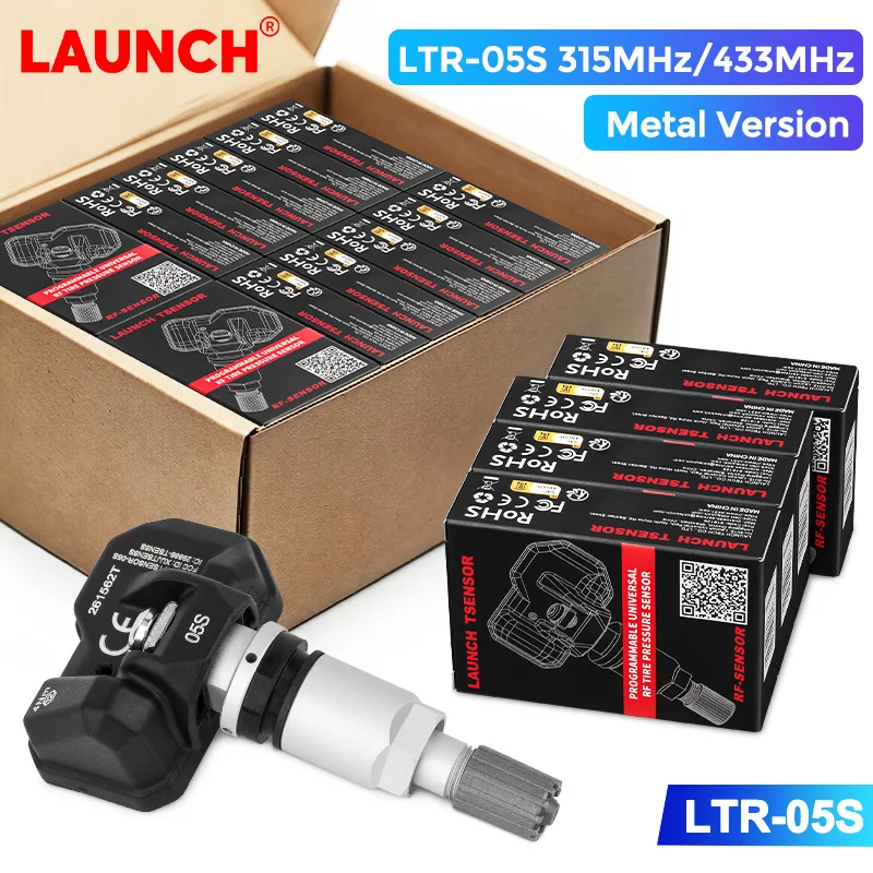 4 Pcs/8 Pcs Lot NEW LAUNCH LTR-05S TPMS Sensor 315MHz/433MHz Dual Frequency Screw-in Rubber Value Tire Pressure Monitor System
