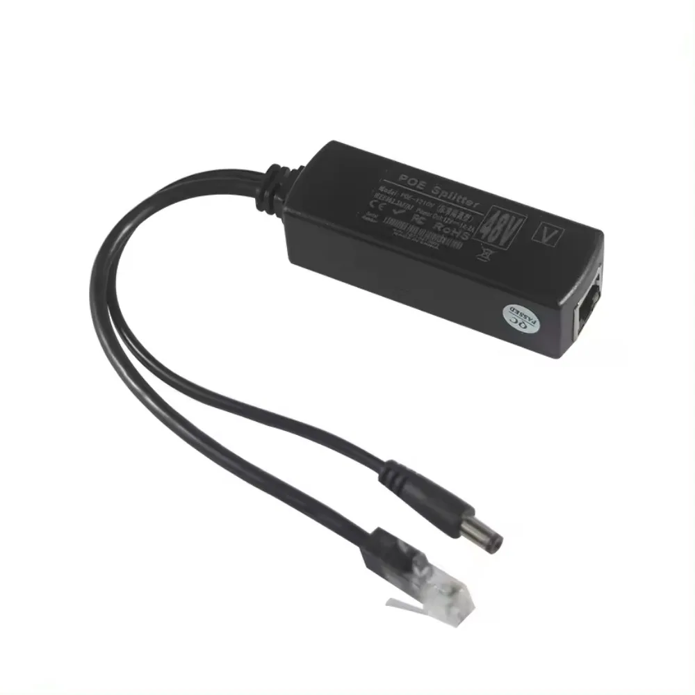 HUI-Tenda POE Splitter Standard 12V  1A/2A  48Vto12V Cable 10/100Mbps Power Supply for ip camera switch poe