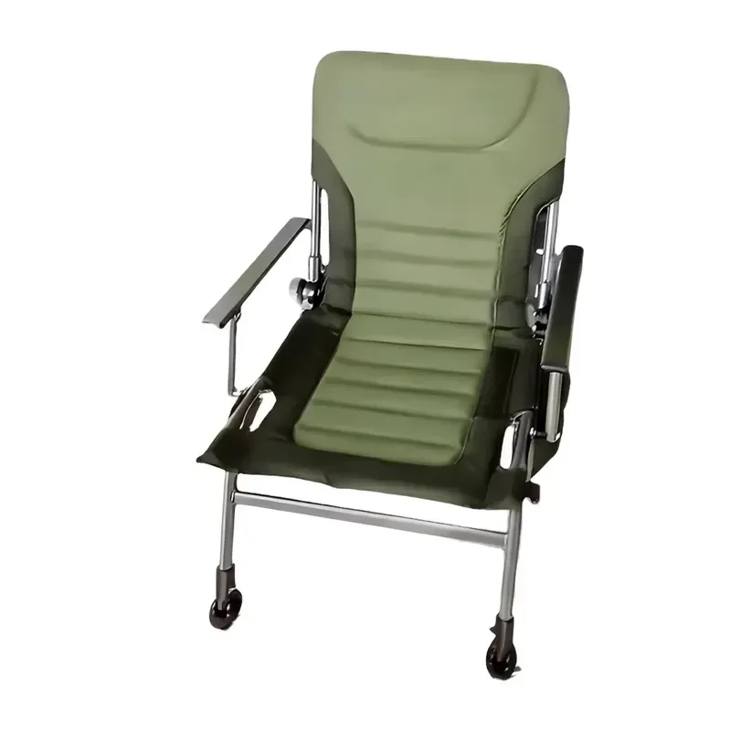 Adjustable Multi-angle Waist Backrest Portable Foldable Camping Chair 600D Oxford Cloth Garden Fishing Seat with Lamp Holder