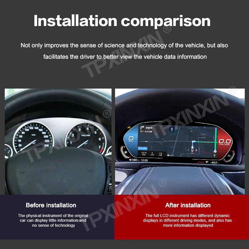For BMW 5 Series GT F10 F11 F07 2011~2017 Car Digital three-Piece Set Linux Navigation Instrument Panel Air Conditioning Panel