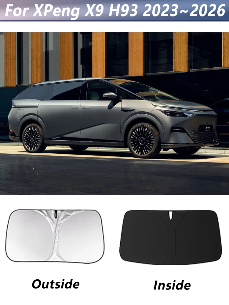 

Передний солнцезащитный козырек для XPeng X9 H93 2023 2024 2025 2026, анти-УФ-защита лобового стекла автомобиля, солнцезащитный козырек, защита окон, автоаксессуары