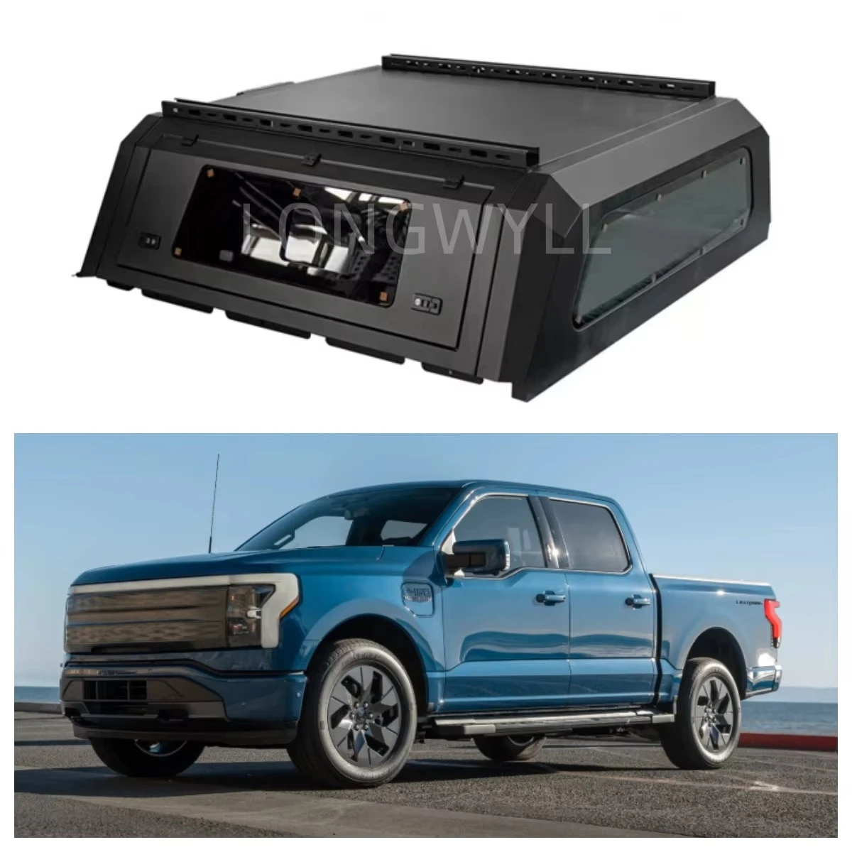 

Aluminum Alloy Waterproof Anti-Rust Canopy for F-150 Navara Pickup Truck 5.5FT Truck Bed Heavy-Duty Smart Locking