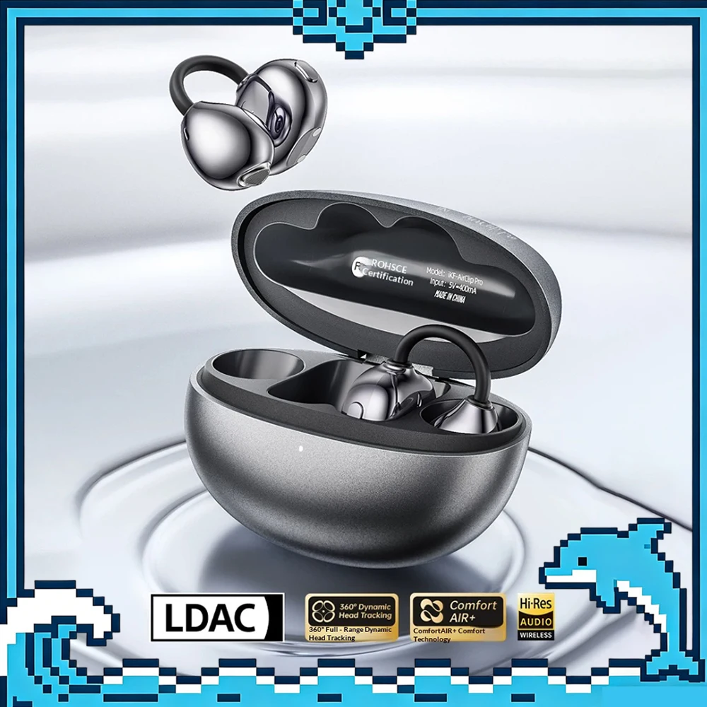 iKF AirClip Pro Wireless Headphones Long Stroke Double Magnetic Focusing Dynamic Coil Esports Headset Low Frequency Engine Gifts