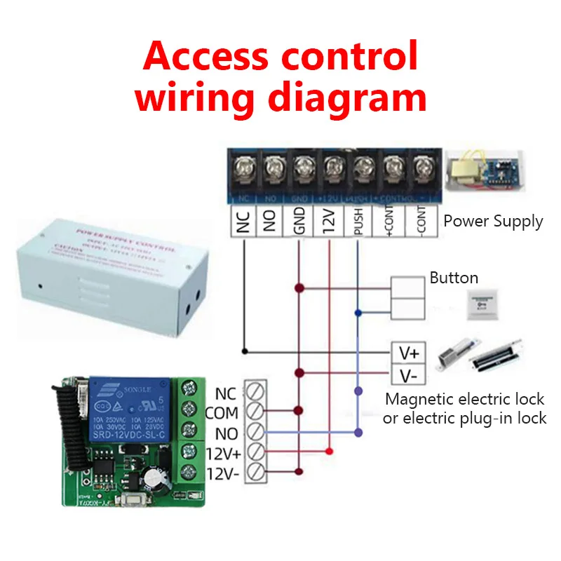 Universal Wireless Remote Control Switch GERMA 433Mhz DC 12V 1CH Relay Receiver Module RF Transmitter 433 Mhz Remote Controls