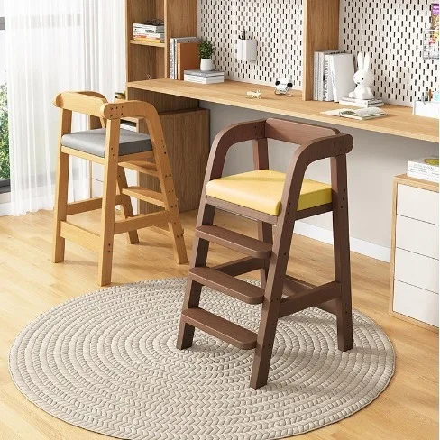 HYS Solid wood children's dining chair for everyone Eating chair High chair Wide and enlarged Multifunctional lifting