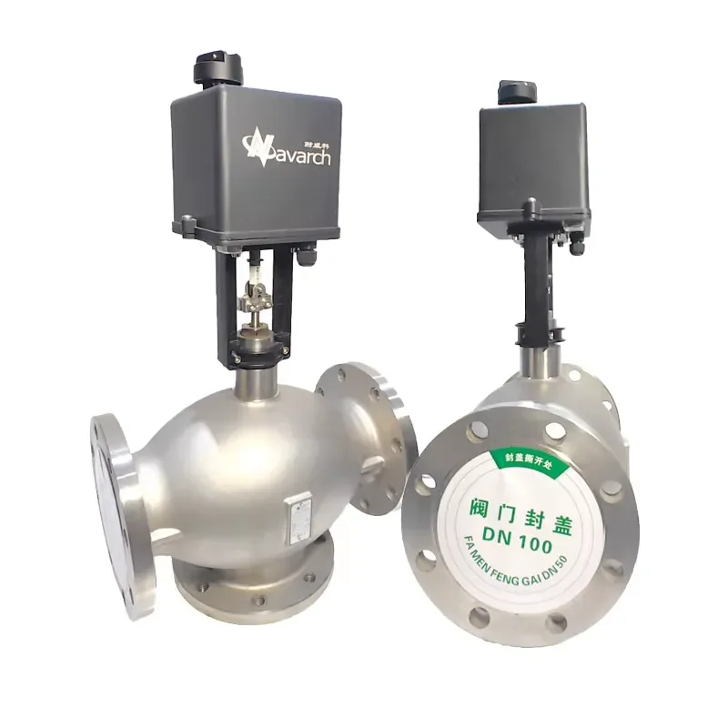 DN50 0-10V 4-20MA Stainless Steel Motorized Regulator Valve Flange Flow Control Proportional Valve AC24V Pid Control Valve