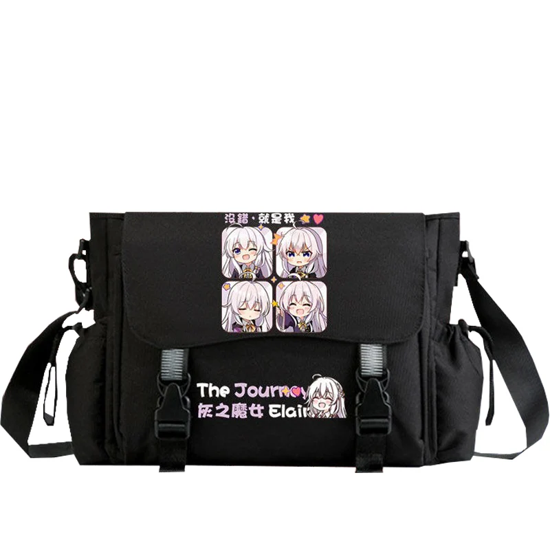 男の子と女の子のためのショルダーバッグクロスオーバーバッグ歩行する魔女エレナの旅魔術師のタビタビアニメ女の子
