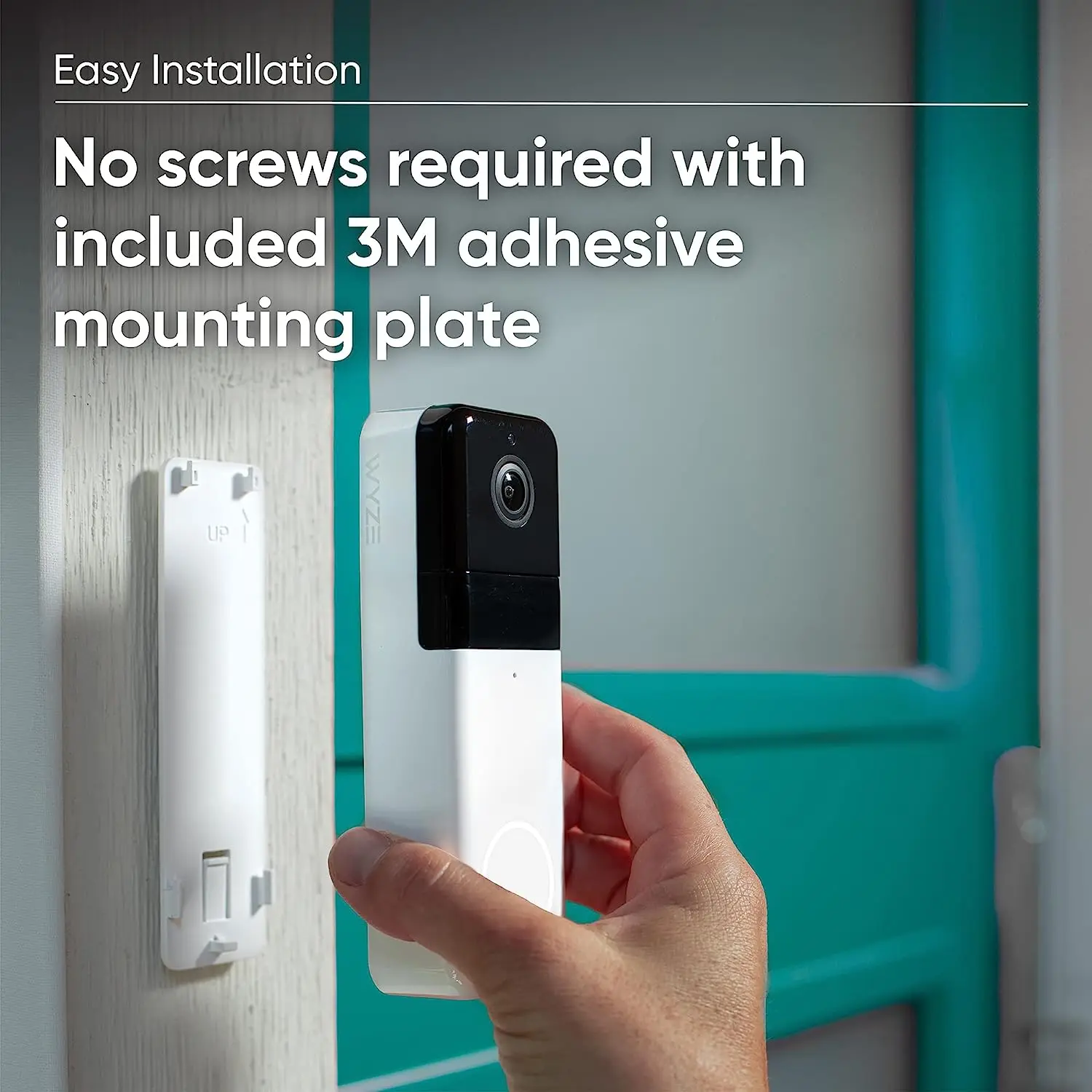 Wyze Wireless Video Doorbell Pro (Chime Included) 1440 HD Video 1:1 Aspect Ratio 1:1 Head-to-Toe View  2-Way Audio Night Vision