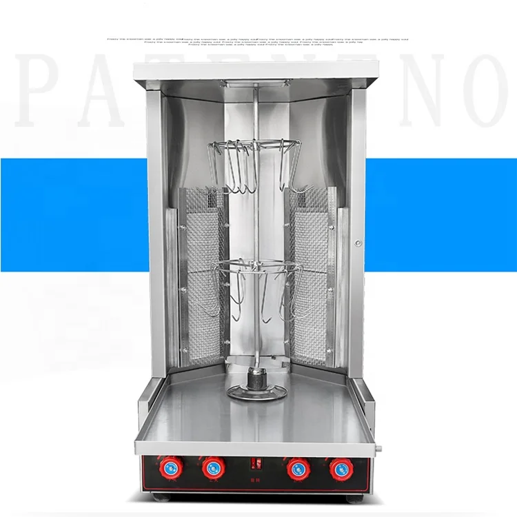 Professional Factory Supply Restaurant Desktop Vertical Rotating Grill Shawarma Rotisserie Electric Turkey Doner Kebab Machine