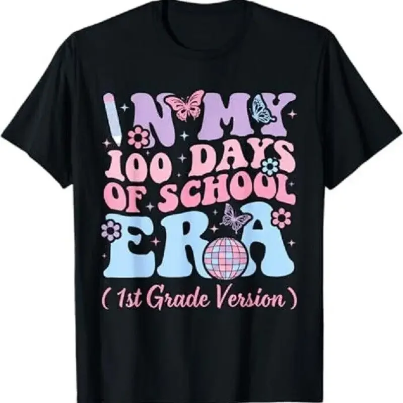 In My 100 Days Of School Era Retro 1St Grade T Shirt