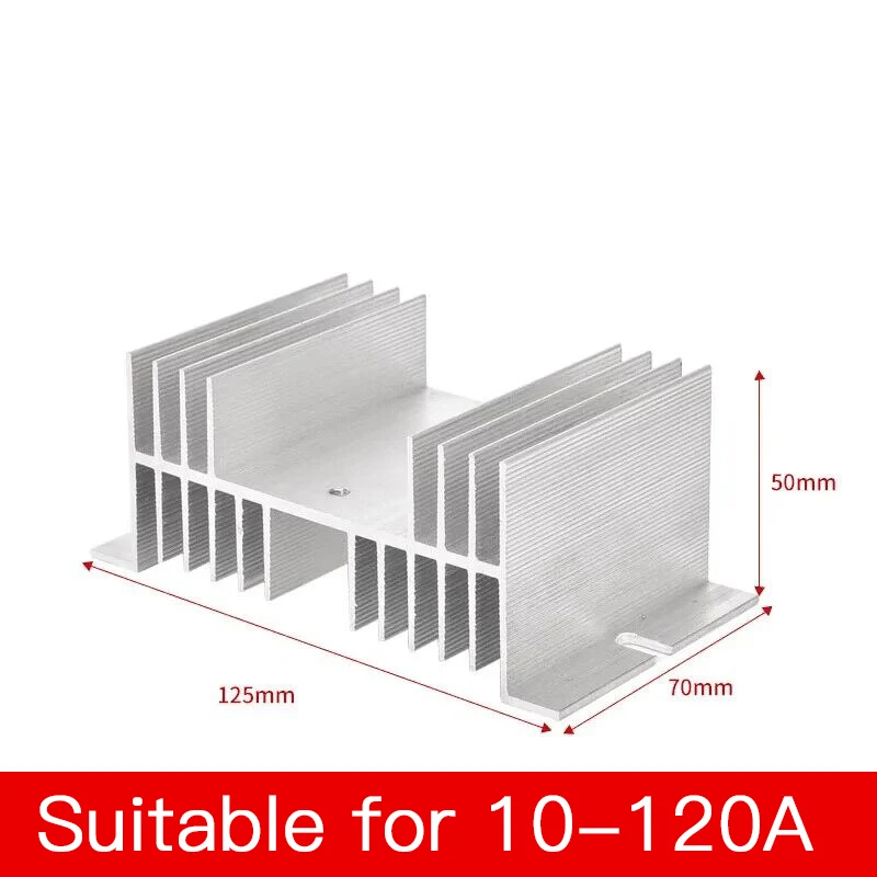 1pcs Aluminum Heat Sink DD DA AA Single Phase Solid State Relay SSR Aluminum Fins Dissipation Radiator Din Rail Mounting