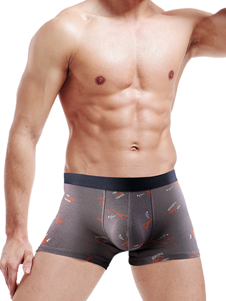 

Мужское нижнее белье, мужские летние удобные дышащие боксеры с принтом, шорты-боксеры, мужские эластичные индивидуальные шорты