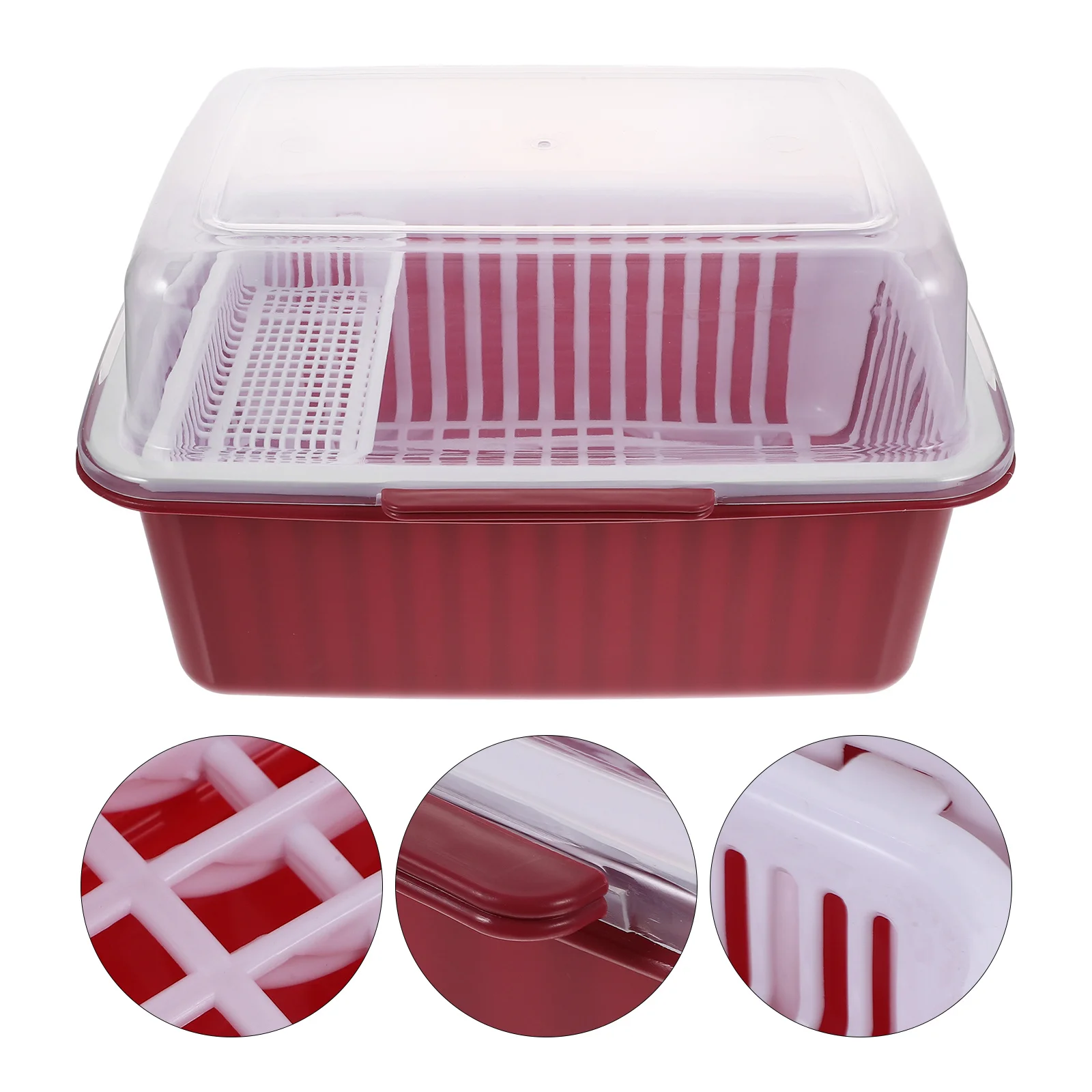 

Tableware Storage Box Milk Bottle Drying Rack Portable Baby Bottle Holder Clamshell Design Dustproof Container For Home Travel