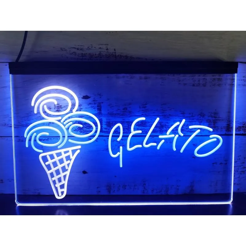 Gelato Ice Cream Kid Room Dor  LED Neon Sign 2 Color Display