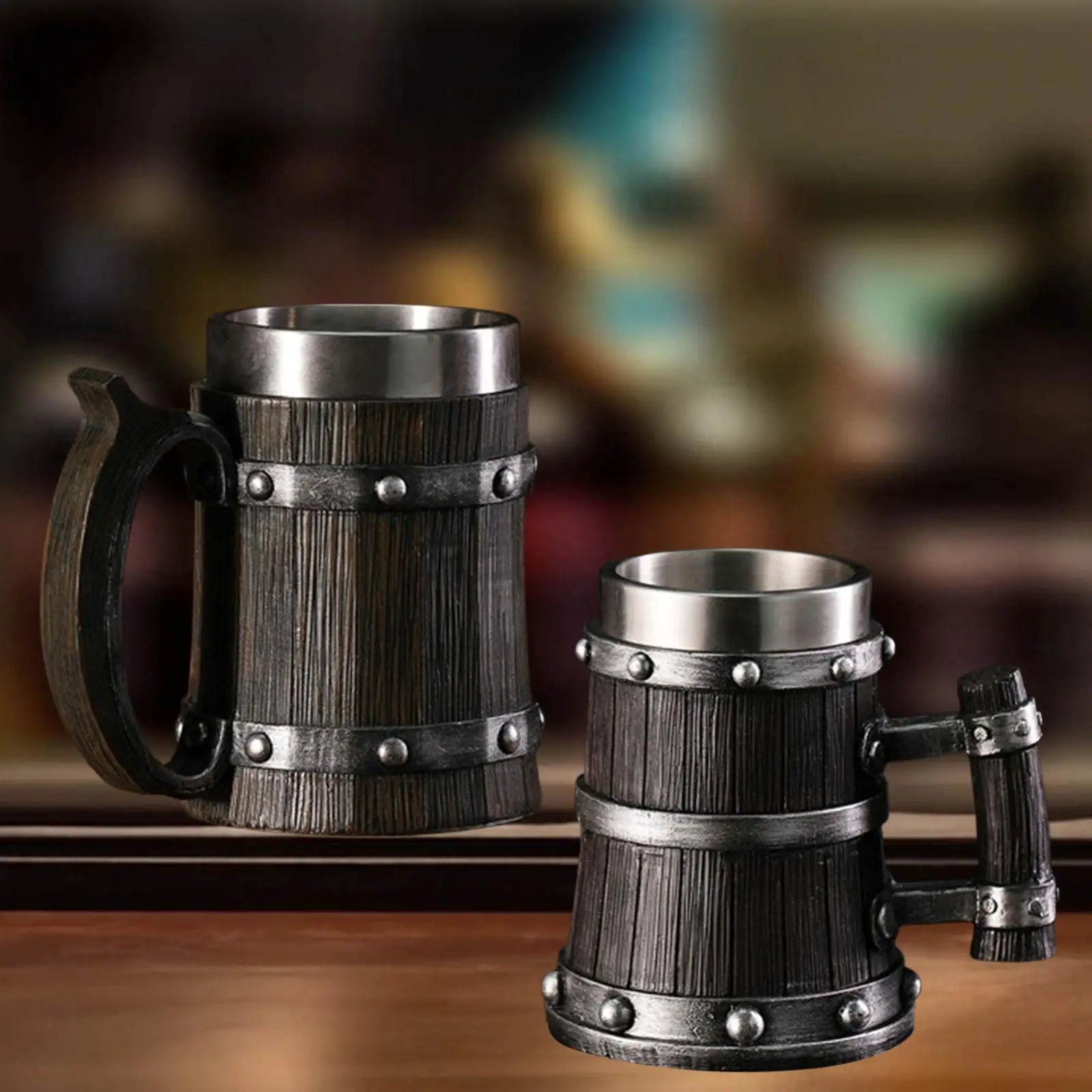 Houten vat biermok Retro Design bierbeker voor sap thuisdrank