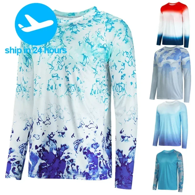 NEW Summer long-sleeved fishing shirt breathable and quick-drying outdoor men's fishing clothes