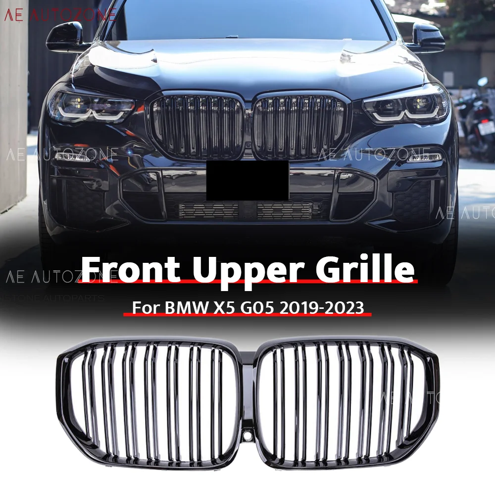 

Glossy Black Double Line Style Front Bumper Grille For BMW X5 G05 2019-2023