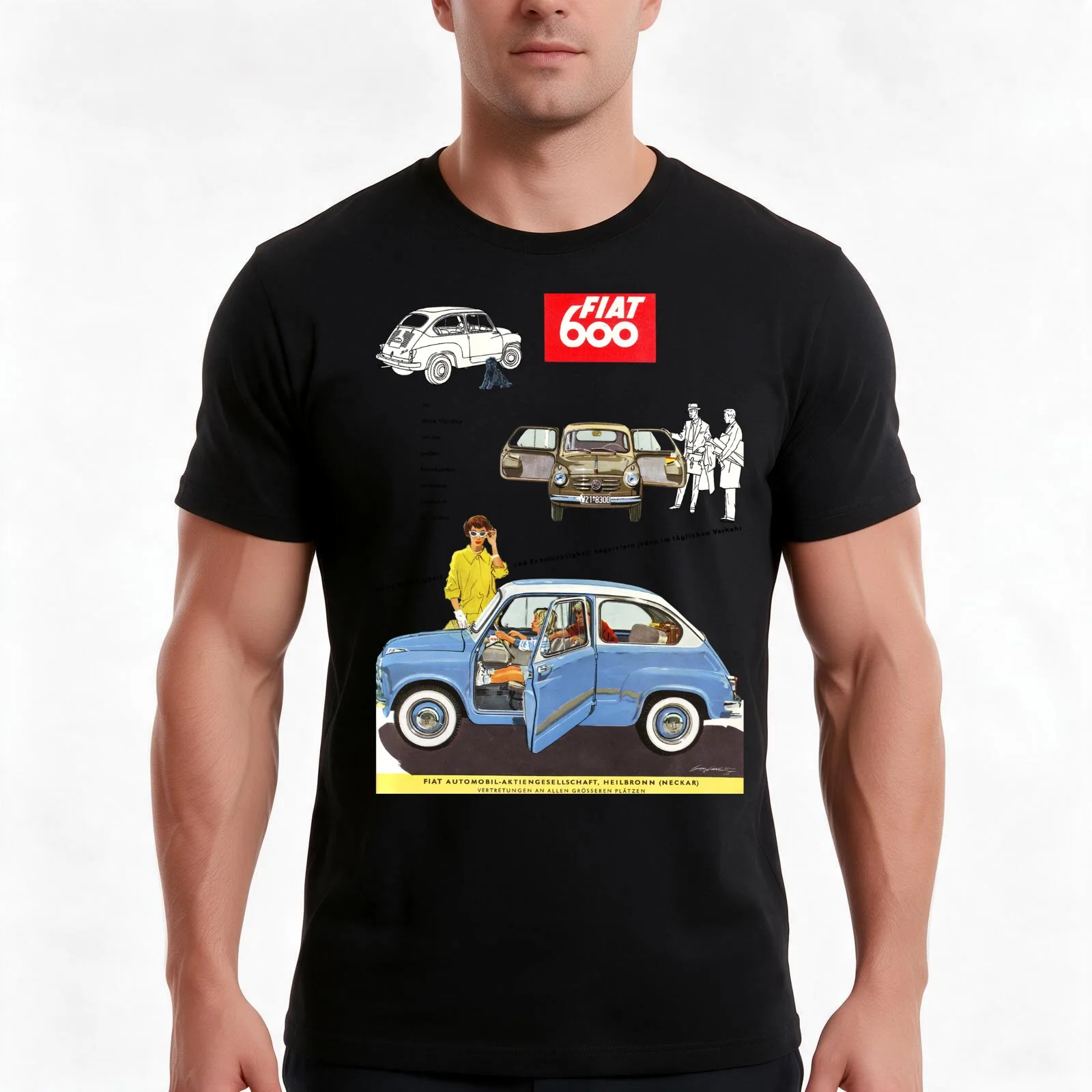 600 - ADVERT T-Shirt, Summer Casual Cotton Tee, Oversized Streetwear Tops, Vintage Graphic Print, Loose Fit Short Sleeve