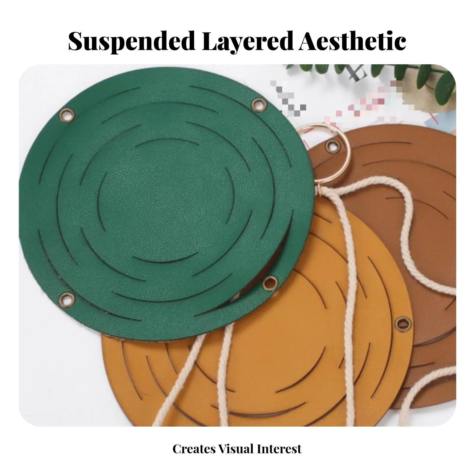 Expandable Pot Holder PU Leather Sturdy Support for Indoor Plants