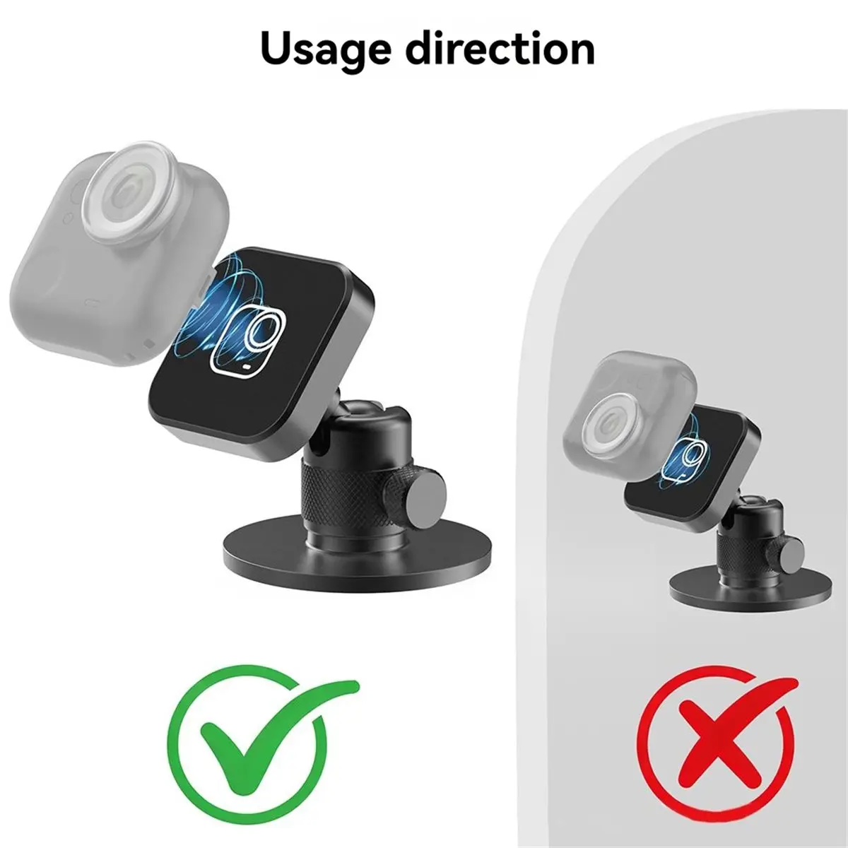 For Insta360 GO Ultra Magnetic Bracket Quick Release Gimbal Desktop Base Sticky Magnetic Bracket