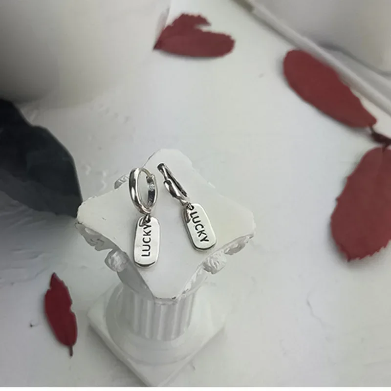 

925 Sterling Silver Lucky Earrings Creative Hot Sexy Jewelry For Women Gift Customized Long