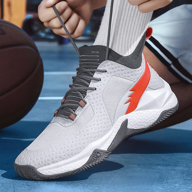 

Men's Basketball Shoes Breathable Cushioning Non-Slip Wearable Runing Shoes Gym Training Athletic Basketball Sneakers for Men