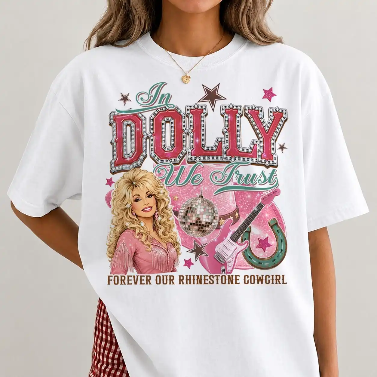 In Dolly We Trust Colors Shirt, Dolly Parton Tribute Shirt, Country Music Fan TShirt, Rhinestone Cowgirl Lover