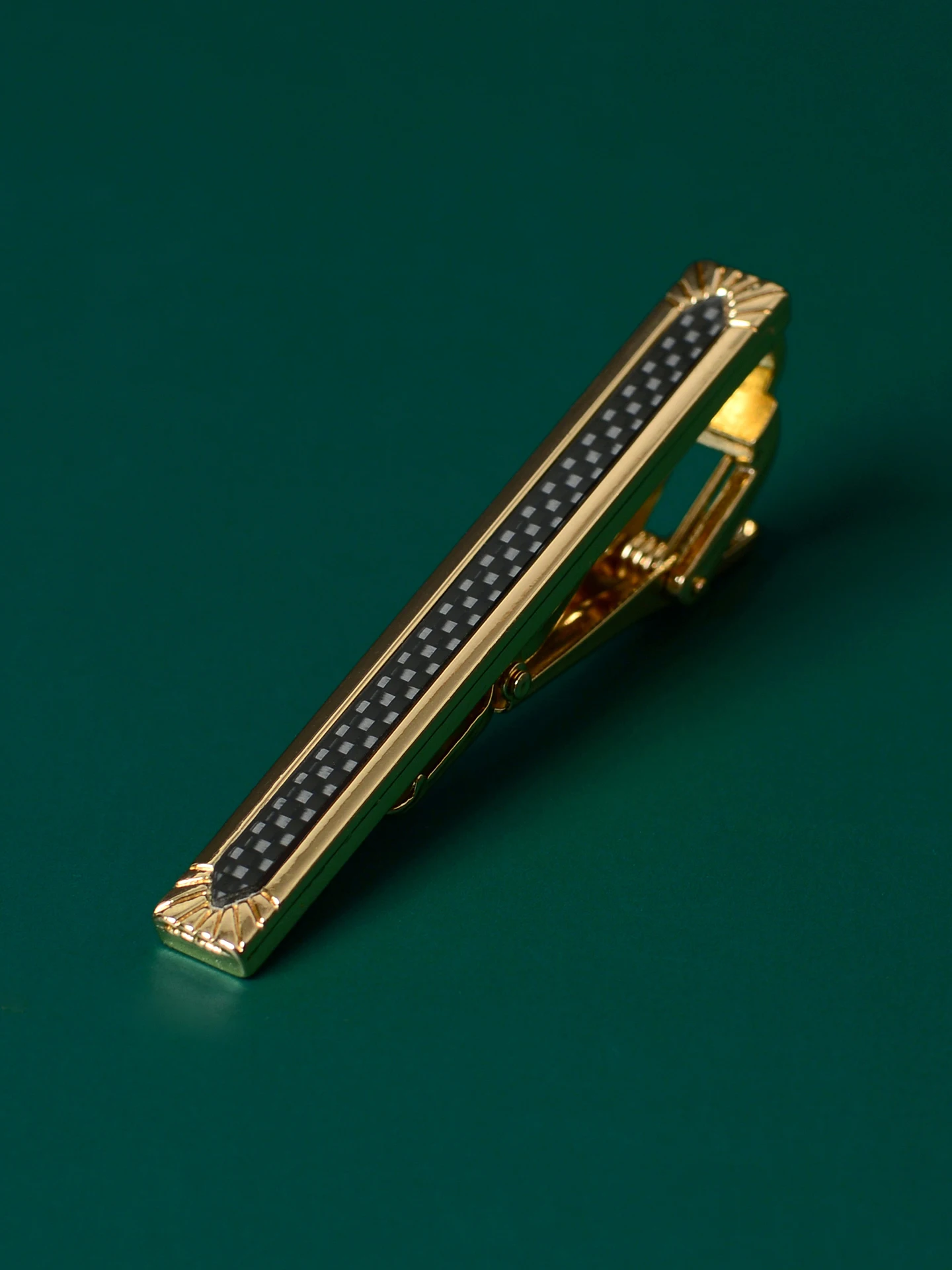 dunhe-luxuoso-prendedor-de-gravata-masculino-de-fibra-de-carbono-dourada-com-padrao-xadrez-decoracao-de-lapela-de-alto-padra