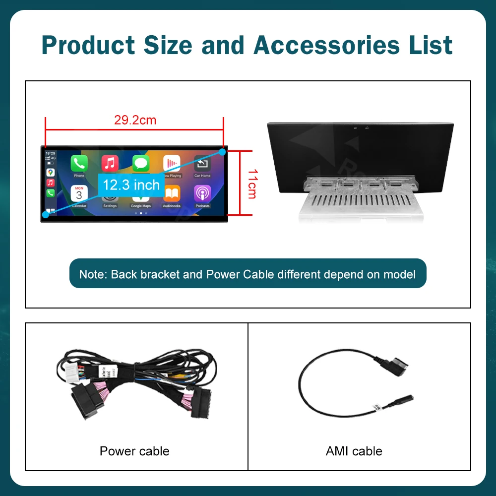 12.3 RoadTop CarPlay اللاسلكي لأودي A3 S3 B9 MIB MIB2 2014-2019 الوسائط المتعددة شاشة لينكس أندرويد السيارات Airplay Autolink