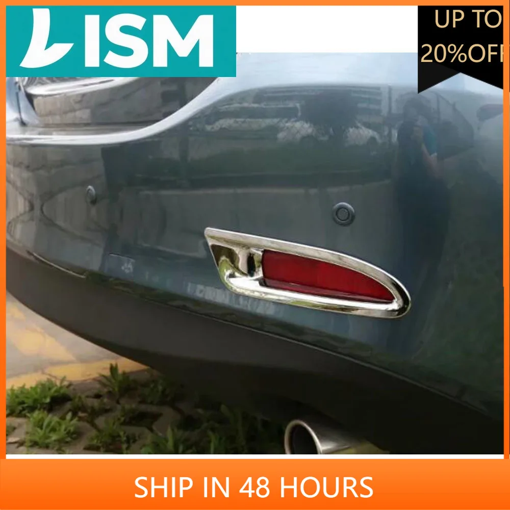 

NEW1 For Mazda6 Mazda 6 Atenza 2014 2015 2016 2017 2018 2019 Car Detector ABS Trim Back Tail Rear Fog Light Lamp Frame Stick 2PC