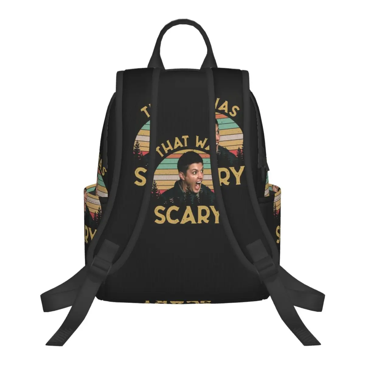Jensen Ackles Dean Winchester Supernatural That Was Scary Student Backpack School Bag Hiking Travel Daypack for Men Women